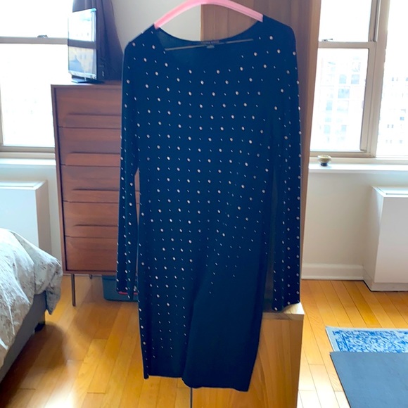 Cynthia Steffe Dresses & Skirts - Cynthia Steffe Black/Gold Detail Long Sleeve Dress